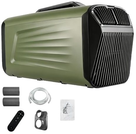 Pfps 5200 BTU Portable Air Conditioner Camping, 400W Energy-Saving Camping AC Unit with Remote, Fast Cooling & Heating for RV, Tent, Boat and Fishing Green-Cold