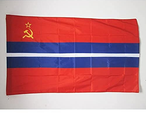 AZ FLAG - Flagge Kirgisische Sozialistische Sowjetrepublik 1936-1991 - 90x60 cm - Kirgisische Ssr Fahne 60 x 90 Cm Scheide Für Mast - Flaggen
