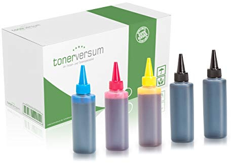 5 Nachfülltinten kompatibel mit Epson T6641 T6642 T6643 T6644 Schwarz Cyan Magenta Gelb für EcoTank L555 L355 ET-4550 ET-4500 ET-3600 ET-2650 ET-2600 ET-2550 ET-2500 ET-16500 Multipack CMYK