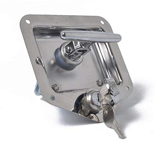 T Forme Acier Inoxydable Remorque RV Voyage Serrure Anti-vol Boîte À Outils Poignée Serrure de Porte pour Caravane Camion Camp Motorhome Patrol Car