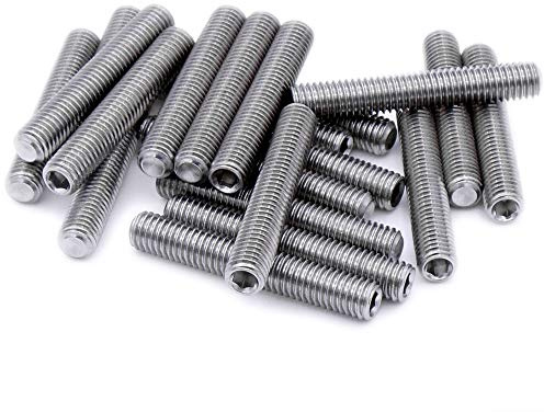 M5 (5mm x 4mm) Hex Socket Grub Screw (Cup Point) - Stainless Steel (A2) (Pack of 20)