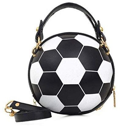 Lgraka Damen Ballform Lederhandtasche, Mode Runde Schulter Umhängetasche Geldbörse Tote Mini Cross Body PU Handtasche mit verstellbarem Riemen (Basketball, Schwarz)
