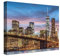 PICANOVA – Bild auf Leinwand New York Manhattan Brooklyn Bridge 40x30cm – Leinwandbild – Premium Leinwanddruck – Wandbild Kunstdruck Auf 2cm Holz-Keilrahmen Wohnzimmer Wanddekoration – New York