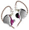 CCA KZ ZS10 Pro 4BA + 1DD Bass Drive In-Ear Headphones, HIFI Stereo Earbud Sweatproof Sports Headphones,Noise-Isolating Monitors for Musicians DJ Headphone,2 Pin Detachable Cable(with mic, Purple)
