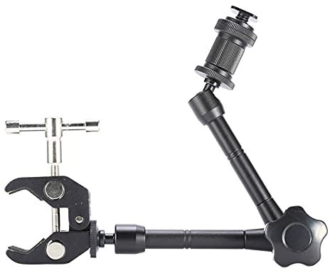 11 Zoll Magic Arm + große Super Clamp Crab Zangen Clip für 15 mm DSLR Rig Schulterstativ Kamera an Monitor LED-Licht