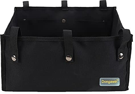 Dongawin Walker Bag Under Seat for Four Wheel Rollator, Rollator Bag Tote Organizer Pouch Storage to Walkers for Senoirs, Walker Accessories (Upgraded-Small, Black)