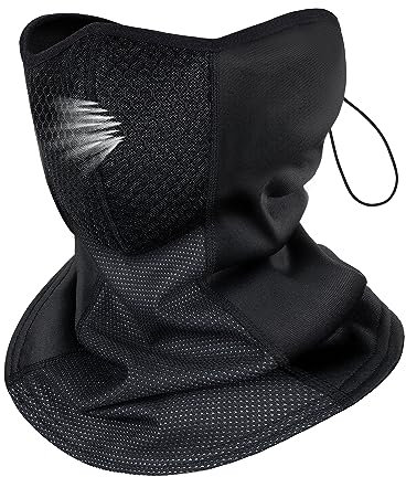 MELLIEX Winter Halbe Sturmhaube Herren & Damen, Atmungsaktive Multifunktionstuch Schlauchschal Warm Halstuch für Skifahren Laufen Radfahren