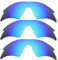 IMYTPFT Lot de 3 Verres polarisés Oakleys M Frame Sweep Bleu, Bleu, Taille Unique