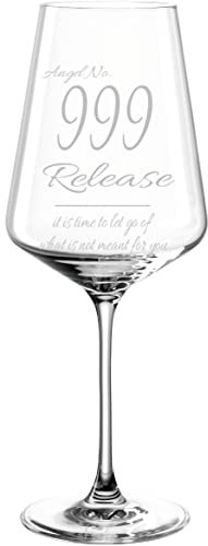 Leonardo Puccini 999 - Copa de vino (560 ml, con grabado de número de ángel)