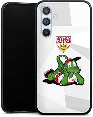 DeinDesign Silikon Hülle kompatibel mit Samsung Galaxy A54 5G Case schwarz Handyhülle VfB Stuttgart Maskottchen Offizielles Lizenzprodukt