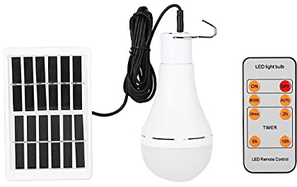 Luz de Bombilla Solar LED 9W Bombilla Solar Inteligente 9W Luz de Emergencia Solar LED para Acampar en Casa