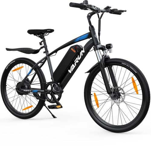 VARUN E Bike, 24 Zoll E-Mountainbike Elektrofahrrad mit 36V Batterie, Aluminium Rahmen, Professionelle 1 Gang, Reichweite 40-80KM, geeignet für Stadtstraßen Bergpfade