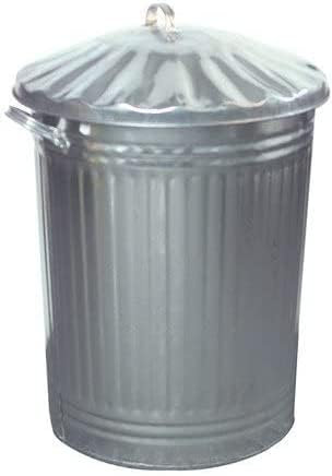 GARD N TOOL 90L Extra Large Galvanised Metal Dustbin Kitchen House Garden Animal Pet Food Storage Unit Bin