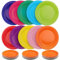 HAKZEON Set di 100 piatti rotondi colorati per feste, 22,9 cm, per servire matrimoni, feste di compleanno, picnic, 10 colori