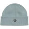Fred Perry Beanie-Mütze für Herren und Damen, Merinowolle, Einheitsgröße, Silberblau, silber, blau, M