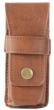 ChapLithe Premium Lederscheide für Leatherman Wave/Wave Plus, inklusive P2 / P4, Skeletool, Multitool-Koffer, mittelgroß
