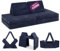 Linodino® Spielsofa Cord - Kindersofa | Schaumstoff Bausteine - Kinder Sofa für einen aufregenden Indoor Spielplatz | XXL Kindercouch als Kuschelecke im Kinderzimmer, mit Schlaffunktion | Weltraumblau