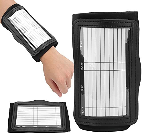 Football Wrist Playbook, Fußball Armbänder Playbook-Armband Wrist Football Card Holder Wristband für Fußball Baseball Softball alle Sportarten