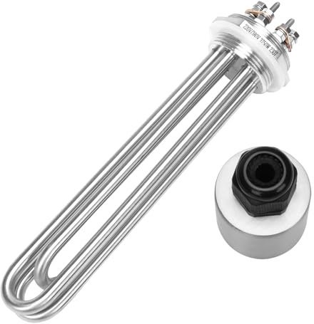 DERNORD 220V 3750W 1-1/2 Inch Heating Element 3U Type Water Heater BSP Stainless Steel Flange