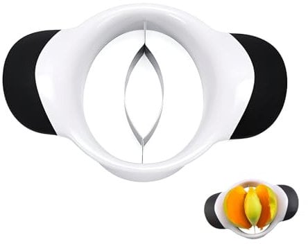 Mango Slicer, Mango Splitter, Mango Cutter with Stainless Steel Blade, Mango Pit Remover Tool, Mango Divider with Ergonomic Rubber Grip Handle, Easy Remove Pit and Divide kitchen gadgets