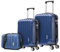 Set de 3 valises de Voyage Cabine 55x39x21cm (45L), Moyenne 65cm, Trousse de Toilette, Valise Rigide Polycarbonate - Bleu Marine