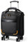 YULEEE Handgepäck Koffer 43.5x32x19, Reisekoffer mit 4 Rollen Klein Weichschale Weichgepäck Trolley Gepäck Cabin Rollkoffer, Schwarz