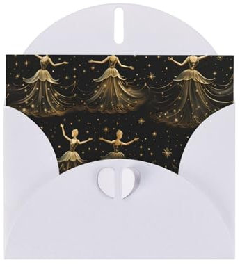 WZYWHJ White Holiday Greeting Card for Christmas, Birthday, Anniversary & more women's nutcracker ballet xmas dance Pattern