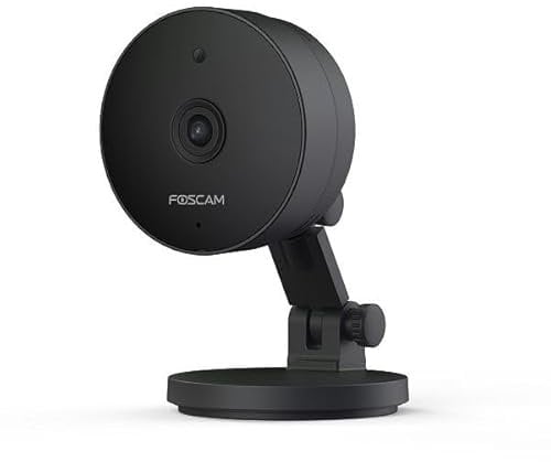 Foscam C5M Indoor Dual-Band WiFi Security Camera, AI Human & Pet Detection, 2-Way Audio, SD Card Slot, Remote Access - Works with Alexa & Google (Black)