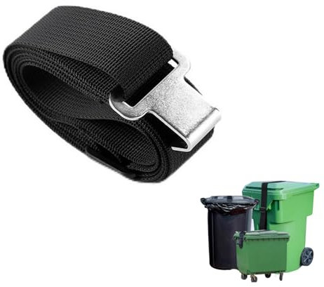 Wheelie Bin Lock, Wheelie Bin Locks, Adjustable Animal Proof Security for, Raccoons, Dogs, for Raccoon, Squirrel, Dog Animals Proof Resistant Lid Lock (Black)