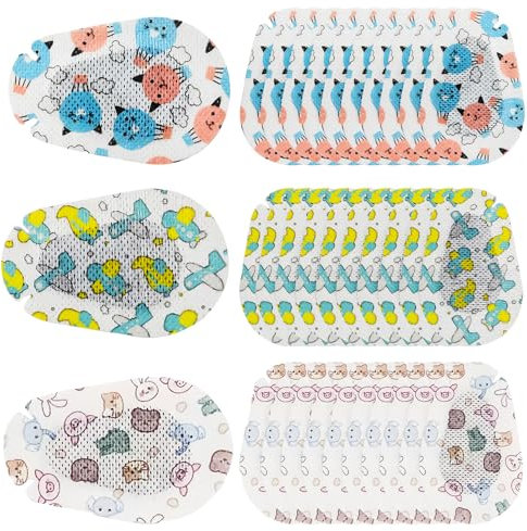 30 Pièces Patchs Adhésifs Respirants pour les yeux, Pansements Oculaires, patches oculaires enfants pour traitement de l'Amblyopie Pour enfants et adultes (7,5x5cm)