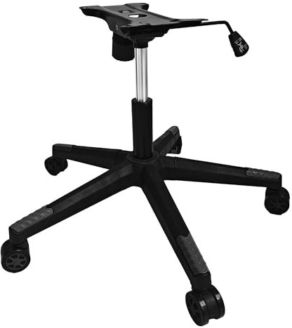 Racfenick 28 Swivel Gaming Office Chair Base Replacement, Heavy Duty Nylon Universal Chair Repair Base Kit with Bottom Plate,Gas Cylinder and Casters (Grey)