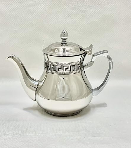 Tetera Árabe Marroquí de Acero Inoxidable 0,5 L - Compatible con Inducción, Gas y Vitro - Diseño Tradicional para Té o Café - Mango Anticaliente - Filtro incluido.