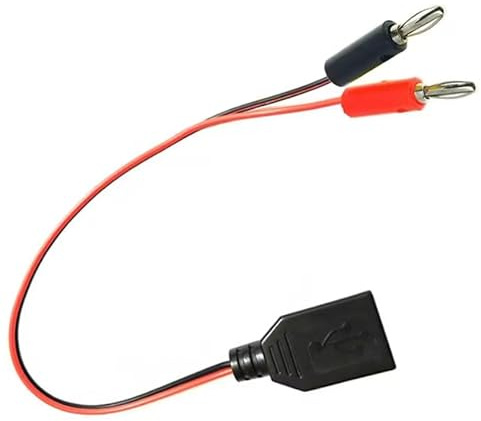 Panlouting USB Weiblich zu Bananensteckern 4mm Adapter Kabel | 50cm | Für Elektronische Tests, Laden von Geräten, DIY Projekte
