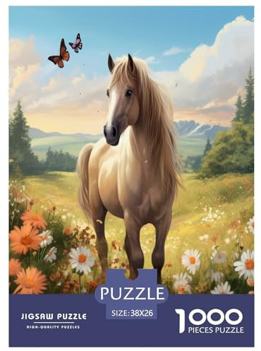 Puzzles Kunst Pferd Geschicklichkeitsspiel Erwachsene Tier 1000 Teile Geburtstagsgeschenk Für Erwachsene Und Kinder 38x26cm/1000pcs