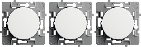 DEBFLEX - Casual Evo - Interrupteur Poussoir - Interrupteur Mural pour Commande d'Éclairage à Plusieurs Points De Contrôle - Installation Rapide - ABS - Installation Encastrée - Blanc - 76 x 76 x 34mm