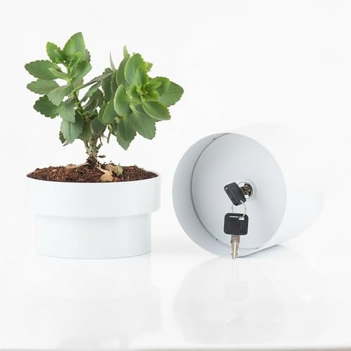 Relaxdays Blumentopf Safe, Geheimversteck für Geld, Schlüssel & Wertsachen, HD: 13x12,5 cm, Geheimfach zuhause, Farbe