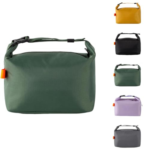 YUDANSI Isolierte Lunch-Tasche mit dicker Folie, auslaufsichere Thermotasche für Arbeit, Schule und Picknick, geräumige Kühltasche mit verstellbarem Schultergurt für Männer, Frauen (Grün)