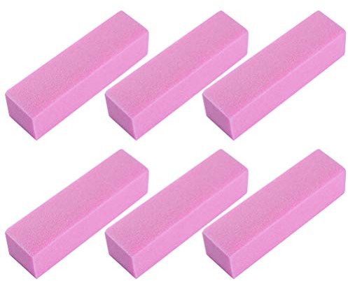 Hemobllo 10pcs Nail Files Tool Sponge Buffing Blocks 4-Sided Nail Polisher Tool Set Pink for Manicure and Pedicure Use
