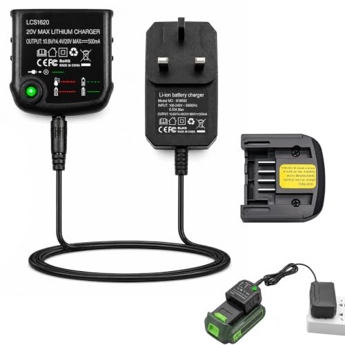18V Li-ion Battery Charger for Cordless Drill LBXR20 LB20 LBX20 | Fast charging Li-ion battery charger replacement, compatible with LBXR20, LB20, LBX20 and other cordless drill batteries