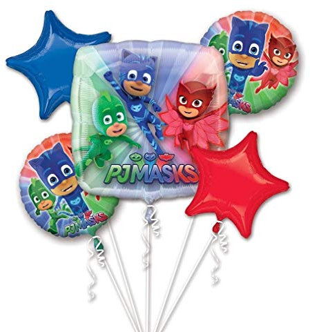 (PKT) BQT: PJ Masks 5 piece Foil Balloon Bouquet P75