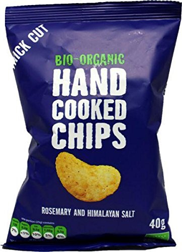 TRAFO Organic Handcooked Crisps Rosemary & Himalaya Salt 40g (PACK OF 15)