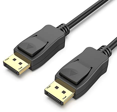 BENFEI Cable DisplayPort a DisplayPort de 1,8m, DP a DP Macho a Macho Chapado en Oro, Compatible con 4K @ 60Hz, 2K @ 144Hz Compatible con Lenovo, DELL, HP, ASUS y más