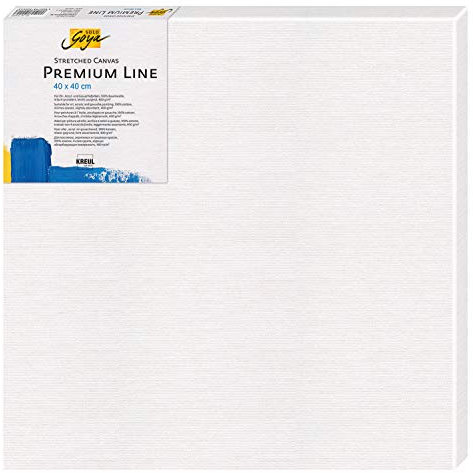 KREUL 504040 - Solo Goya Stretched Canvas Premium Line, Keilrahmen 40 x 40 cm in Premiumqualität, Leinwand aus Baumwolle 4 fach grundiert, ideal für Öl-, Acryl- und Gouachefarben