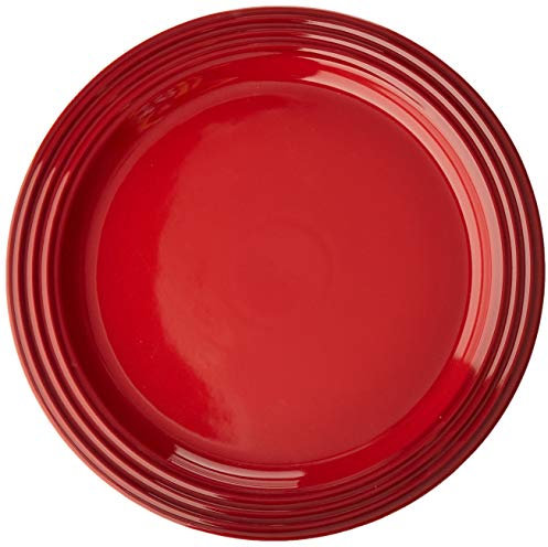 Le Creuset Stoneware Set of 4 Dinner Plates, 10.5 Each, Cerise