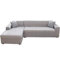jianyana Sofabezug L Form Elastische Ecksofa Sofa Überwürfe Couch Überzug Stretch Couchbezug L Form 3 Sitzer 2ST + 2 Pcs Kissenbezüge