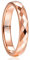NUNCAD 4mm Rose Gold Tungsten Ring for Men Women Multifaceted Domed Wedding Band Comfort Fit Size M1/2