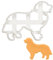 Berner Sennenhund Silhouette Ausstechform, 1 Teil