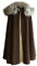 MSOrient Herren Mittelalter Wikinger Umhang Pelz Cape Cosplay Kostüm Renaissance König mit Pelz Umhang Halloween Kostüm, Braun, 3XL
