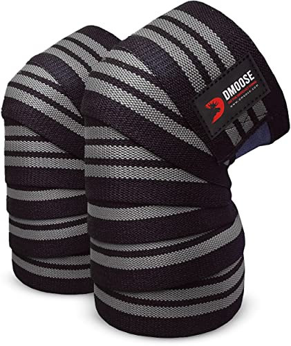 USPA Approved 78 Kniebandagen für Gewichtheben - Premium Baumwollbandagen für Gelenkstabilität und Schmerzlinderung - Einstellbare Passform für Powerlifting, Kniebeugen und Beinpresse (Paar)
