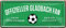 WOGEKA ART Retro Blechschild - Offizieller Gladbach Fan einfach glücklich Fußball - witziger Spruch Geschenk-Idee Geburtstag Weihnachten Deko 28x12 cm Vintage-Design Metall 1185
